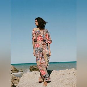 Zara Multicolored Patchwork Pants